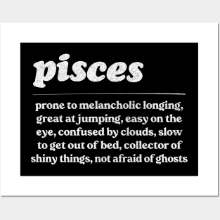 Pisces Zodiac Symbol //// Humorous Gift Design Posters and Art